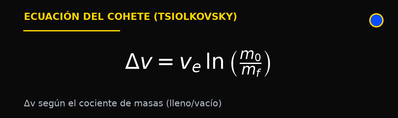 Ecuación del cohete de Tsiolkovsky