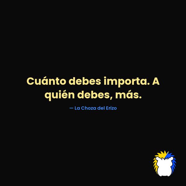 Deuda pública: cuánto debes importa, a quién debes más (Tarjeta)